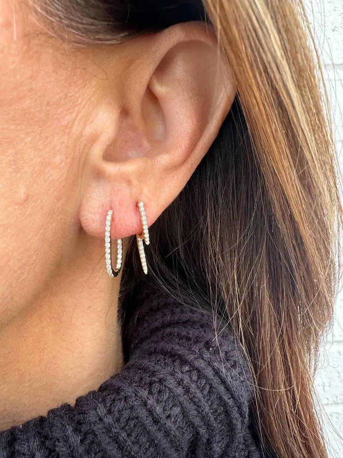 Diamond and Gold Inside Out Hoops Monarch Market Necklaces