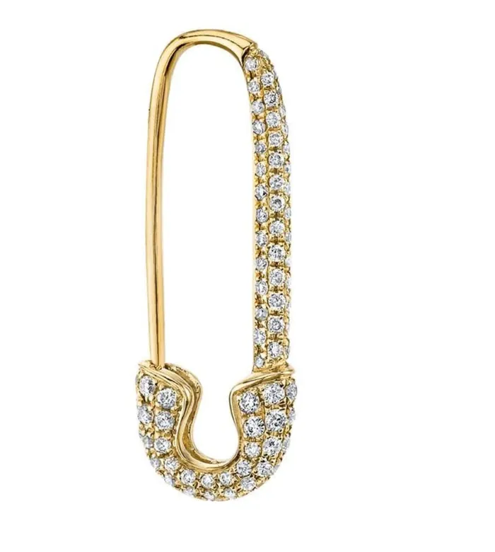 Earrings Anita Ko DIAMOND SAFETY PIN EARRING