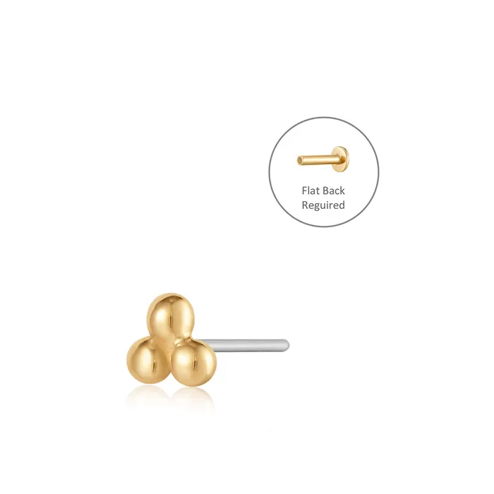 Earrings AURELIE GI ARIA Trio Dots Threadless Flatback Earring