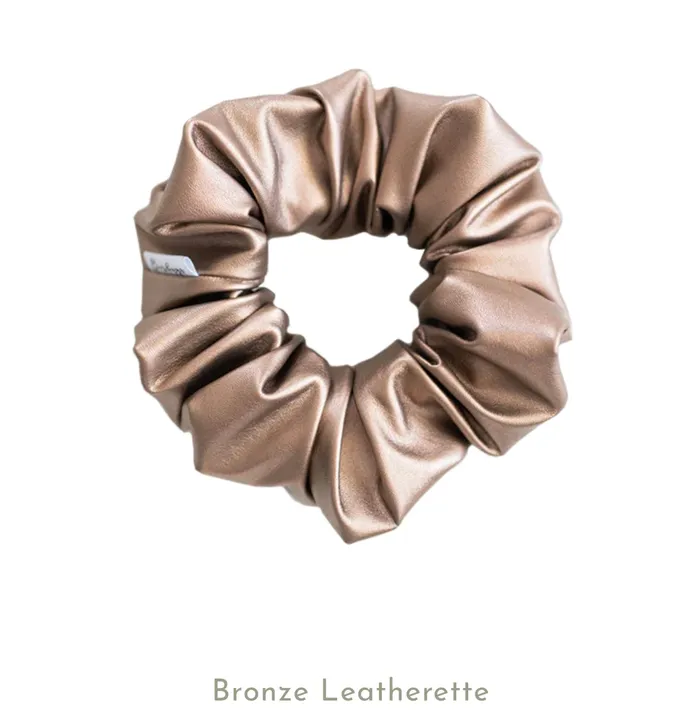 Earrings Barbays Barbays Bronze Leatherette Scrunchie