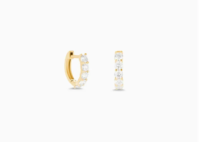 Earrings Carbon Hyde Sparkler Huggies