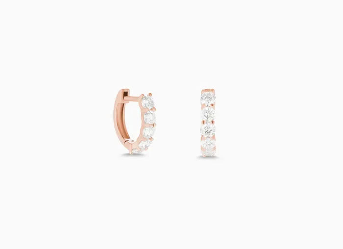 Earrings Carbon Hyde Sparkler Huggies