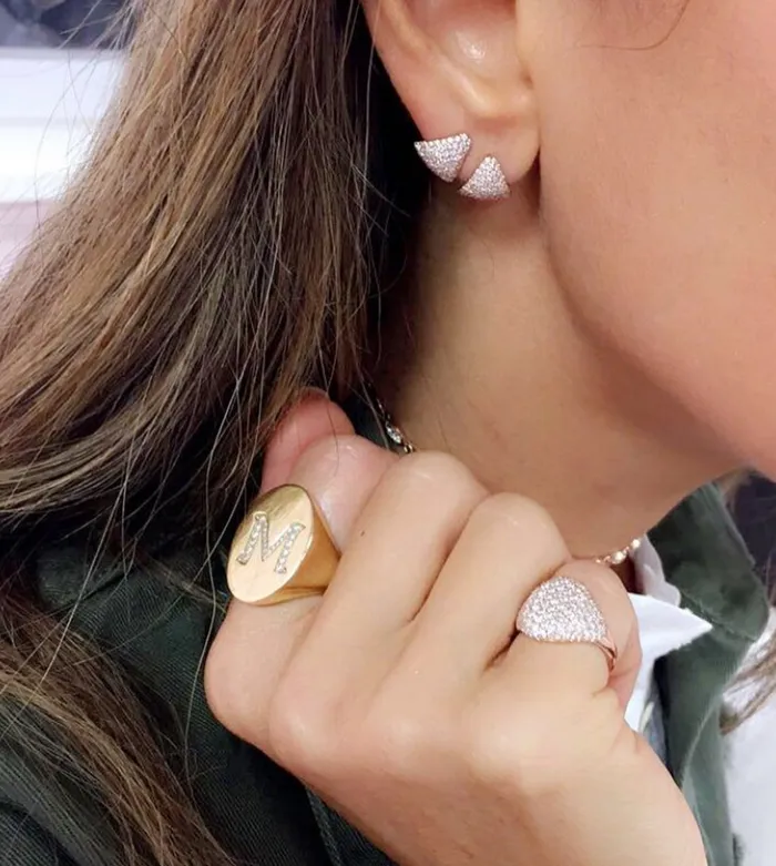 Earrings Diamond Ear Cups Carbon Hyde