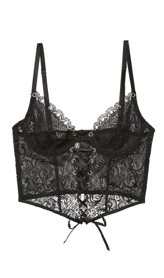 Earrings EYELET EMBROIDERY LACE UP BUSTIER Fleur du Mal