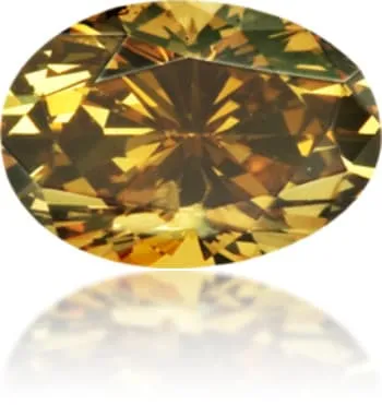 Earrings Langerman Diamonds Natural Orange Diamond Oval 052 ct Polished