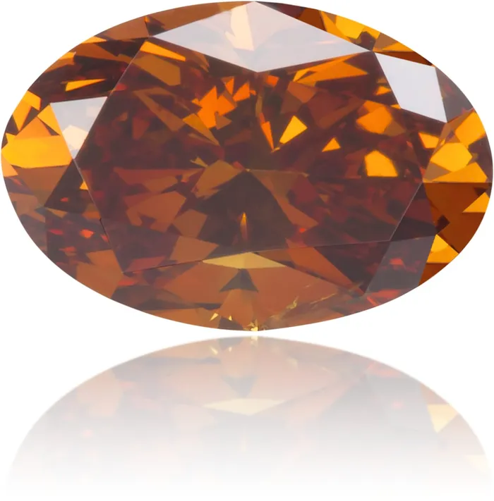 Earrings Langerman Diamonds Natural Orange Diamond Oval 082 ct Polished Earrings Langerman Diamonds Natural Orange Diamond Oval 082 ct Polished