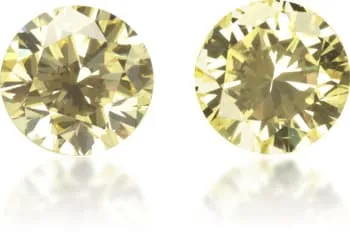 Earrings Langerman Diamonds Natural Yellow Diamond Round 045 ct set