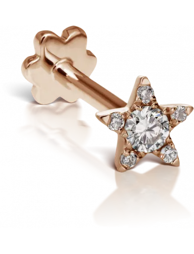 Earrings Maria Tash 45 Diamond Star Threaded Stud