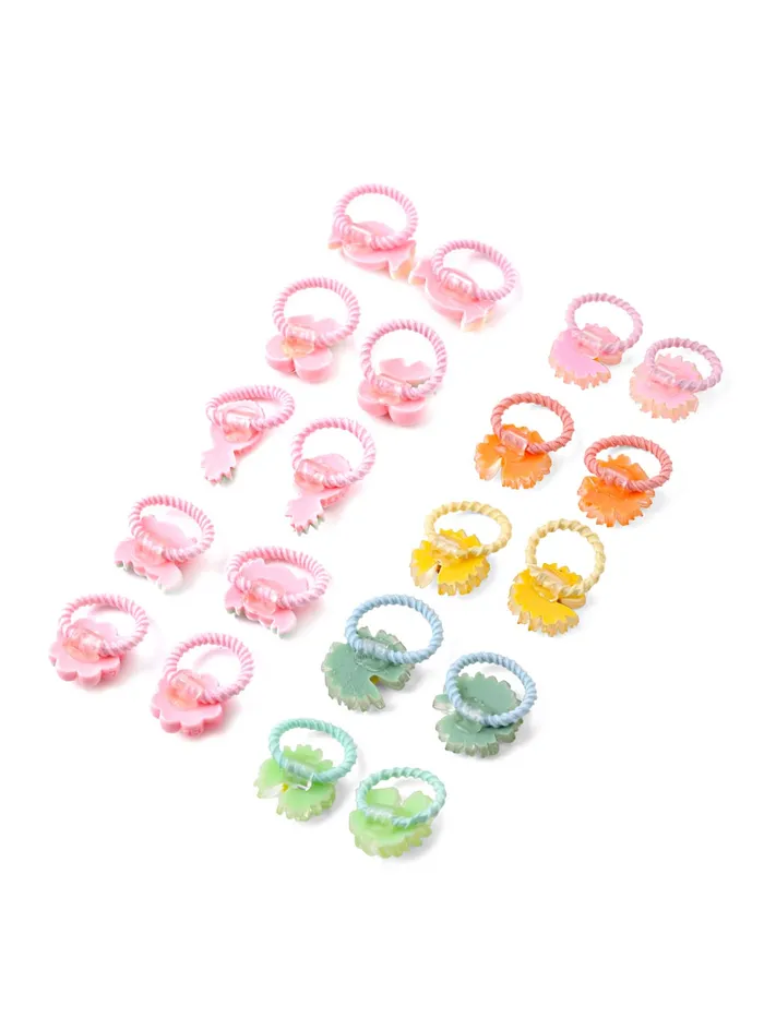 Earrings Melbees by Yellow Chimes Rubber Bands for Girls Kids Hair Accessories for Girls Hair Tie 20 Pcs Cute Characters Rubberbands for Kids Ponytail Holder For Baby Girls Toddlers Yellow Chimes