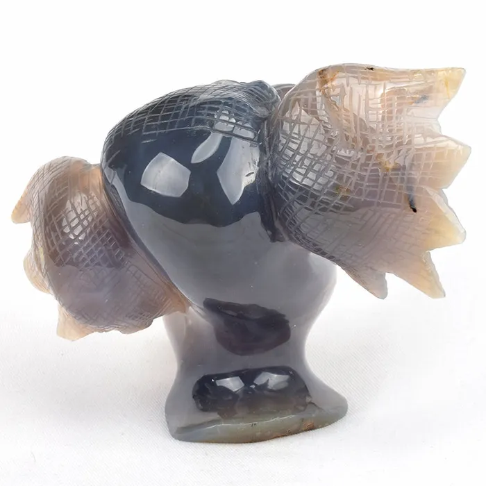 Earrings Metamorphidi Elegant Handcrafted Elephant Head Geode