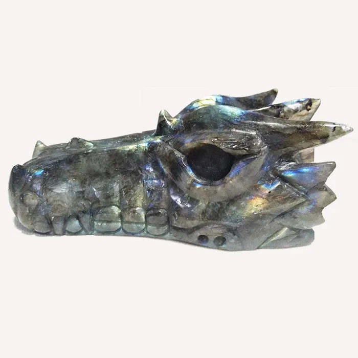 Earrings Metamorphidi Handcrafted Natural Labradorite Dragon