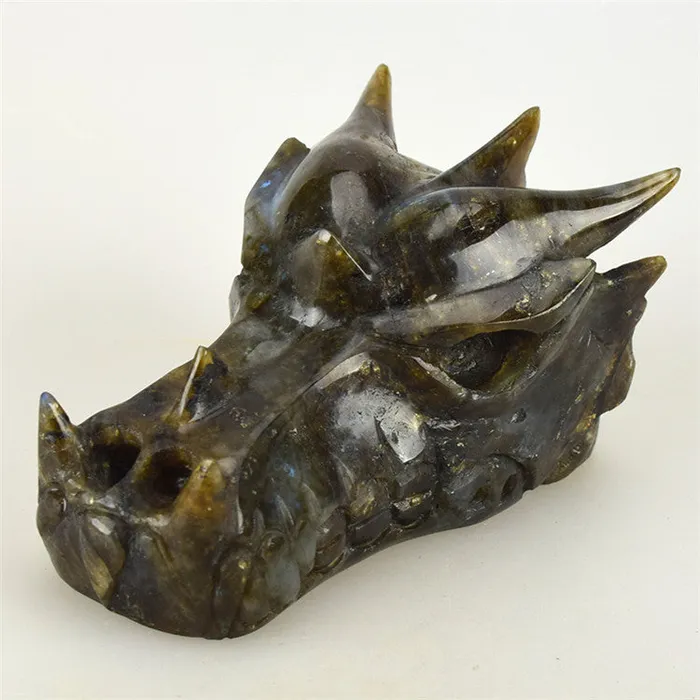 Earrings Metamorphidi Handcrafted Natural Labradorite Dragon