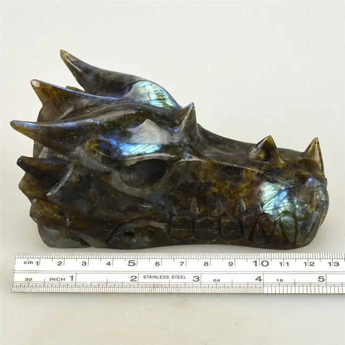 Earrings Metamorphidi Handcrafted Natural Labradorite Dragon