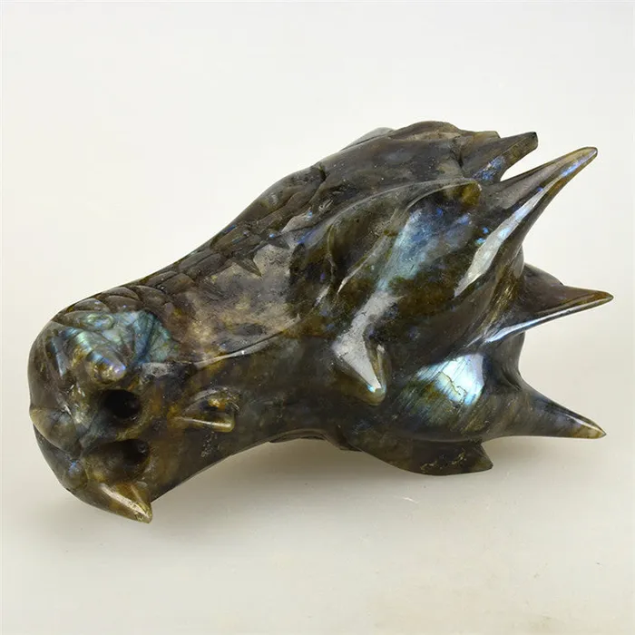 Earrings Metamorphidi Handcrafted Natural Labradorite Dragon