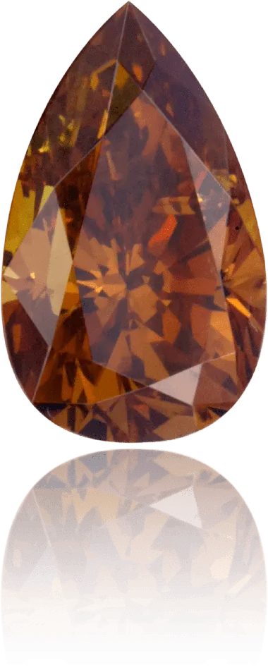 Earrings Natural Orange Diamond Pear Shape 105 ct Polished Langerman Diamonds