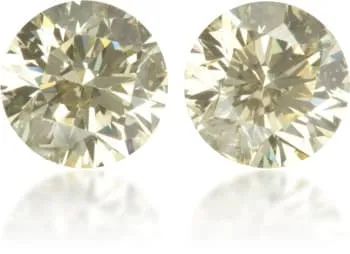 Earrings Natural Yellow Diamond Round 103 ct set Langerman Diamonds