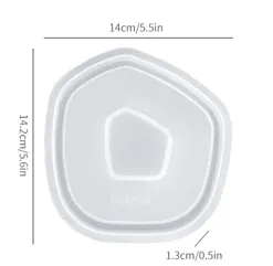 Earrings Resinarthub 3pcs Set of Tray Shallow Silicone Mold for Jesmonite Art