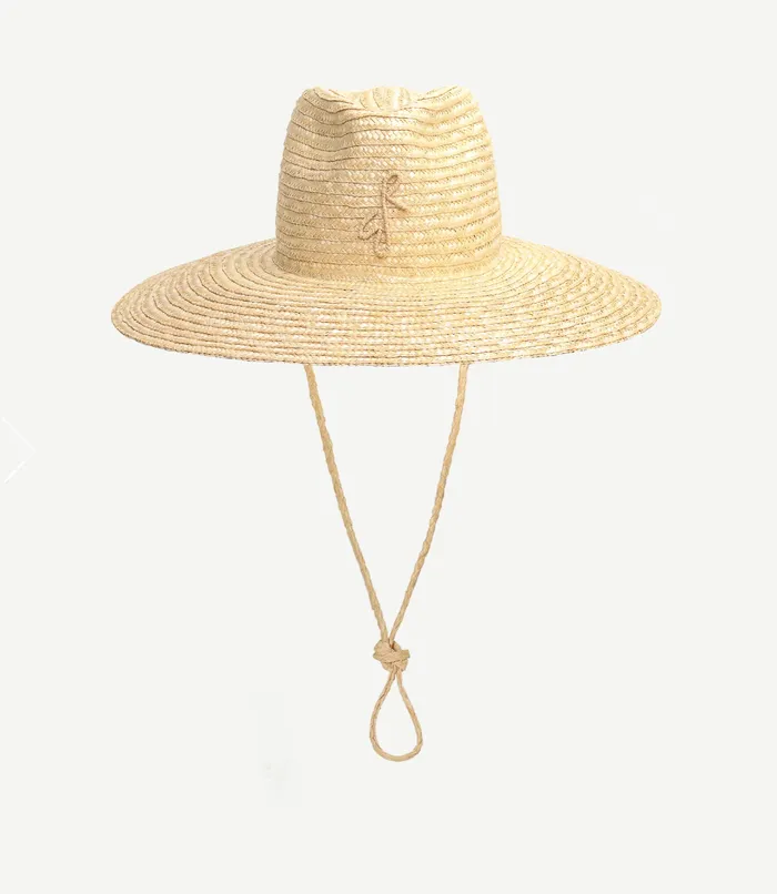 Earrings Ruslan Baginskiy Monogramembellished Straw Fedora Hat