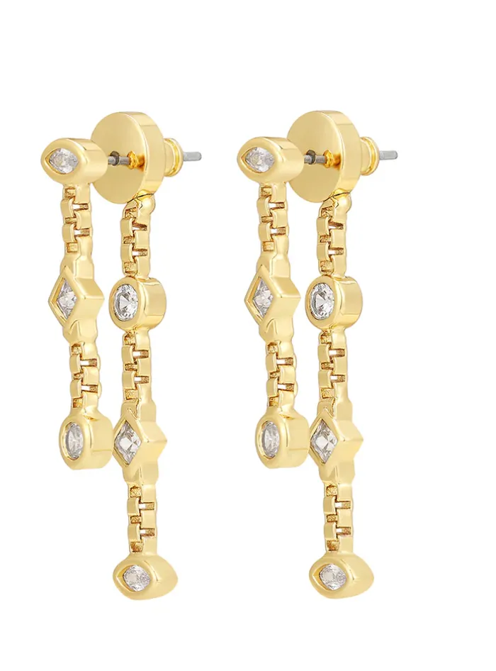 Earrings THE CAMILLE DOUBLE CHAIN STUDS LUV AJ