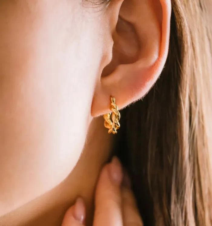 Earrings Twist Hinge Hope Earrings Gold Lovers Tempo