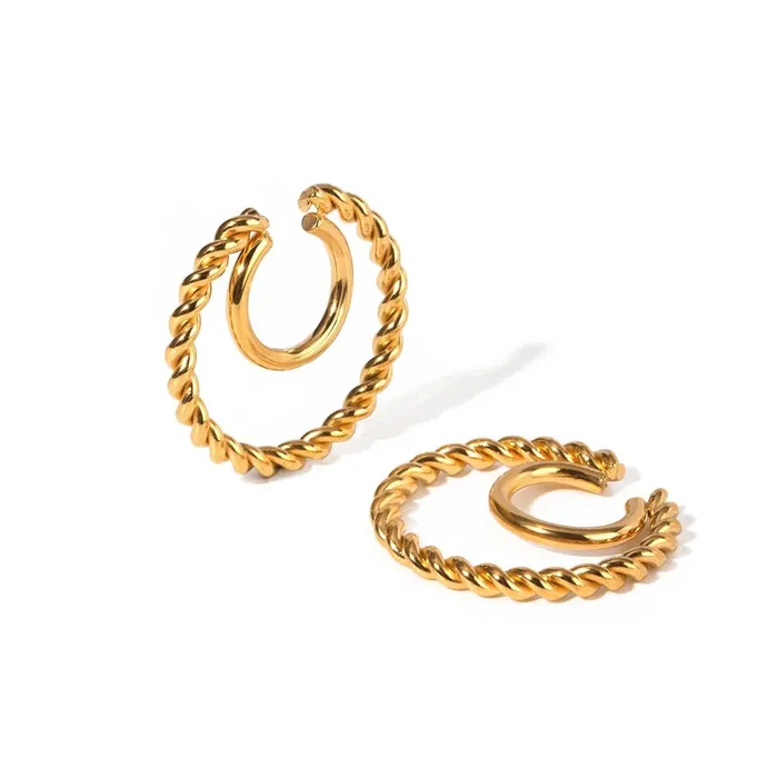 Earrings Twisted Cuff Earrings J and D Jewelry Baba
