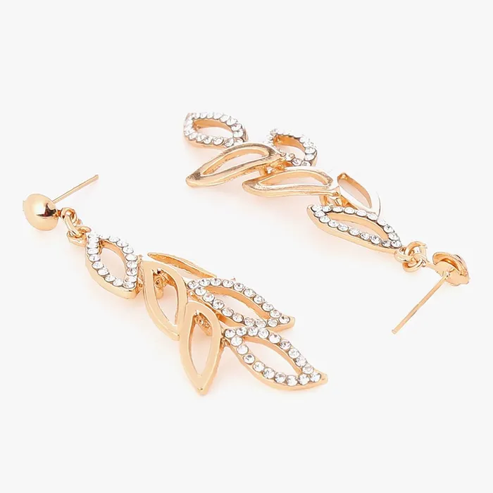 Earrings Yellow Chimes Earrings for Women and Girls Dangler Earrings 2 pair Combo of Leaf Shaped and Beads Drop Earrings Birthday Gift for girls and women Anniversary Gift for Wife Yellow Chimes