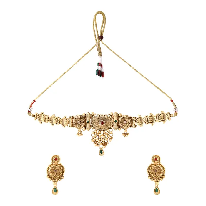 Earrings Yellow Chimes Jewellery Set for Women and Girls Bridal Jewellery Set for Wedding Gold Plated Choker Necklace Set Birthday Gift for girls and women Anniversary Gift for Wife Yellow Chimes Earrings Yellow Chimes Jewellery Set for Women and Girls Bridal Jewellery Set for Wedding Gold Plated Choker Necklace Set Birthday Gift for girls and women Anniversary Gift for Wife Yellow Chimes