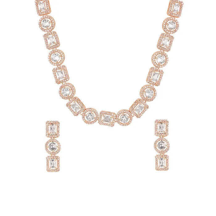 Earrings Yellow Chimes Yellow Chimes American Diamond Necklace Set For Women White Stone Rose Gold Jewellery Set For Women Diamond Necklace Set Birthday Gift for Girls Anniversary Gift for Wife Earrings Yellow Chimes Yellow Chimes American Diamond Necklace Set For Women White Stone Rose Gold Jewellery Set For Women Diamond Necklace Set Birthday Gift for Girls Anniversary Gift for Wife