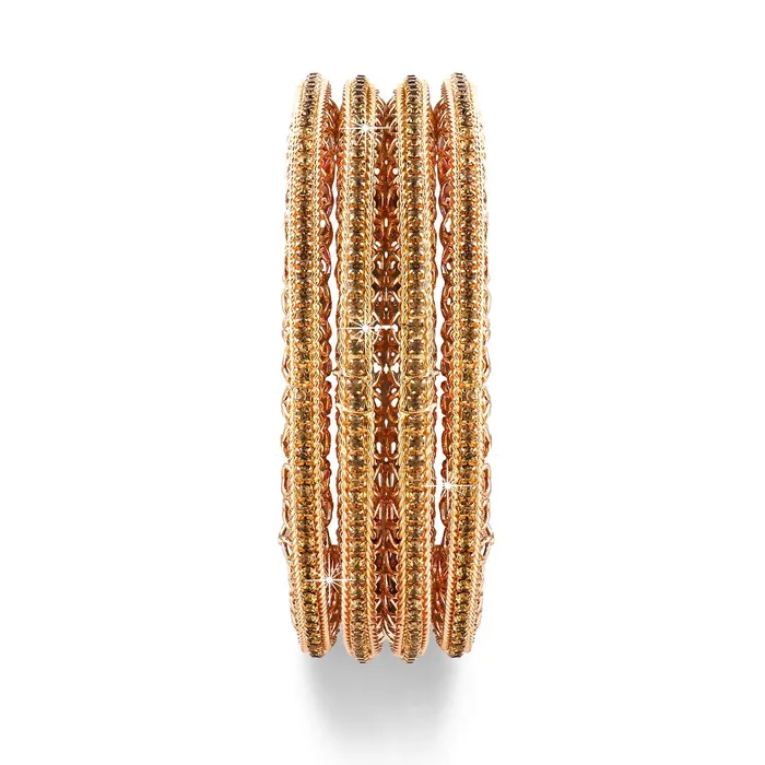 Earrings Yellow Chimes Yellow Chimes Antique Classic Look Studded Crystal Beads Gold Plated 4 Pcs Traditional Bangles Set for Women and Girls 24