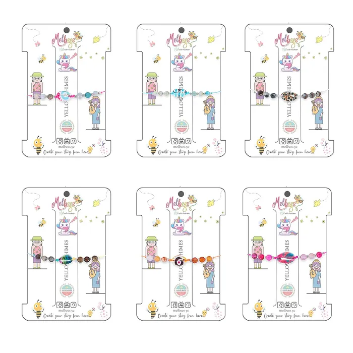 Earrings Yellow Chimes Yellow Chimes Bracelet for Girls kids Jewellery for Girls Woven Friendship Bracelets Return Gift for Birthday Give Aways Return Gift Set for Kids Girls Design8