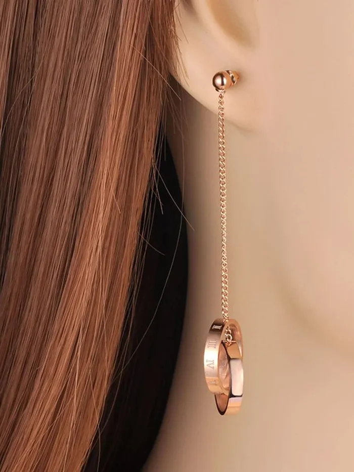 Earrings Yellow Chimes Yellow Chimes Chain Necklace With Threader Earrings Set Style13
