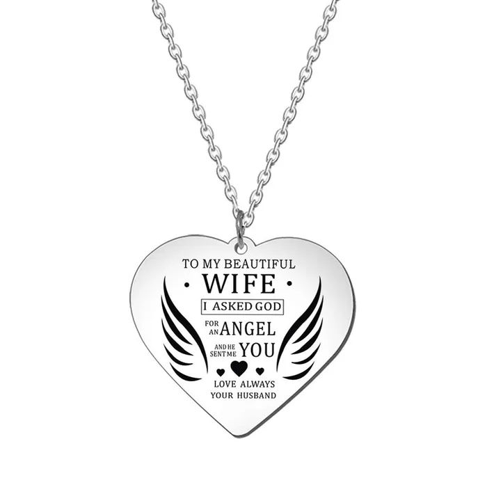 Earrings Yellow Chimes Yellow Chimes Chain Pendant for Women to My Beautiful Wife Touching Love Message to Wife Stainless Steel Heart Pendant for Women and Girls Valentine Gift for Girls Earrings Yellow Chimes Yellow Chimes Chain Pendant for Women to My Beautiful Wife Touching Love Message to Wife Stainless Steel Heart Pendant for Women and Girls Valentine Gift for Girls