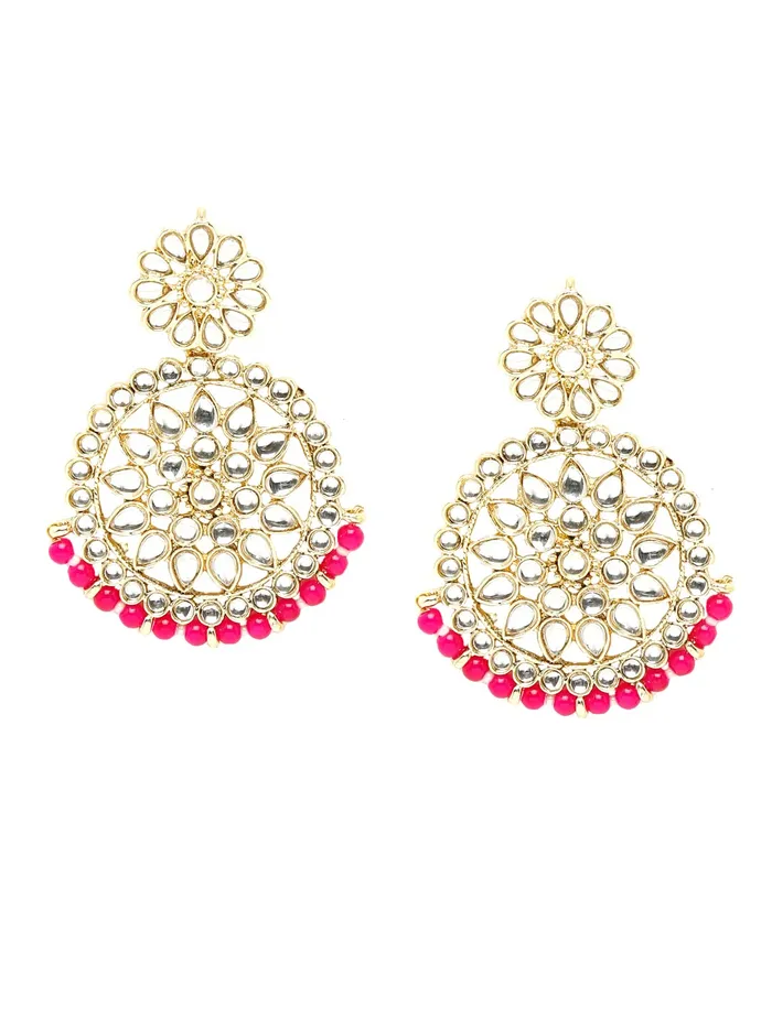 Earrings Yellow Chimes Yellow Chimes Chandbali Earrings for Women Gold Plated Kundan Studded Pink Pearl Drop Earrings For Women And Girls Earrings Yellow Chimes Yellow Chimes Chandbali Earrings for Women Gold Plated Kundan Studded Pink Pearl Drop Earrings For Women And Girls