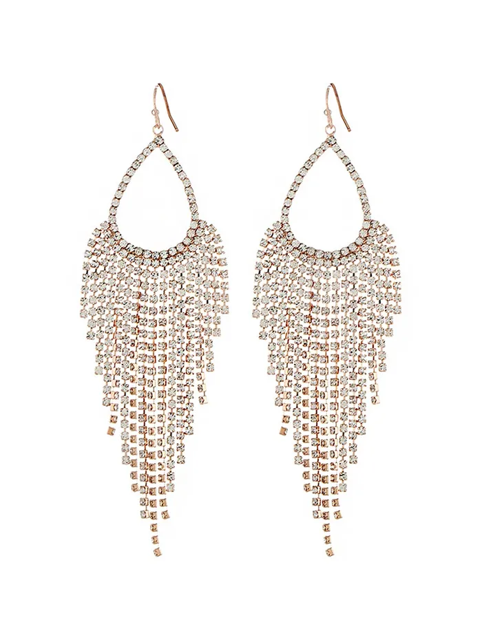 Earrings Yellow Chimes Yellow Chimes Crystal Earrings for Women White Crystal Rose Gold Plated Danglers Earrings for Women and Girls Earrings Yellow Chimes Yellow Chimes Crystal Earrings for Women White Crystal Rose Gold Plated Danglers Earrings for Women and Girls