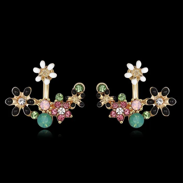 Earrings Yellow Chimes Yellow Chimes Crystal Stylish Fancy Party Wear Stud Earrings for Women Girls