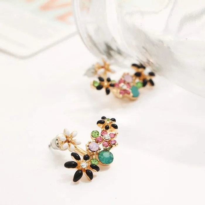 Earrings Yellow Chimes Yellow Chimes Crystal Stylish Fancy Party Wear Stud Earrings for Women Girls