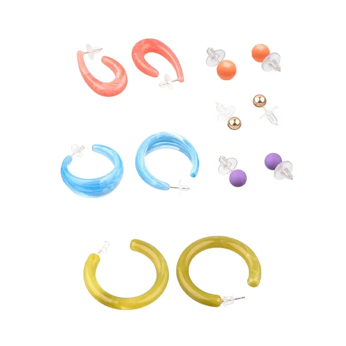 Earrings Yellow Chimes Yellow Chimes Earrings for Women and Girls Combo of 6 Pairs Hoop and Stud Earrings for Women Multicolour Earrings for Girls Birthday Gift for Women Anniversary Gift for Wife