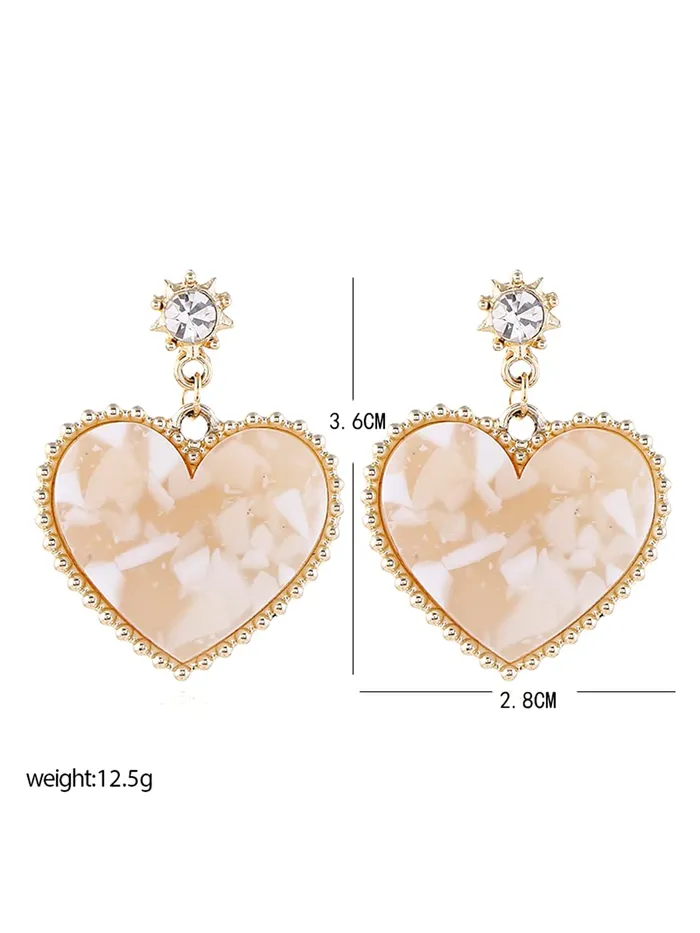 Earrings Yellow Chimes Yellow Chimes Earrings for Women and Girls Golden Drop Earrings for Women Valentine Special Gold Plated Love Heart Drop Earrings Birthday Gift for girls and women Anniversary Gift for Wife