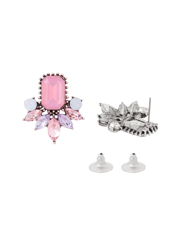 Earrings Yellow Chimes Yellow Chimes Earrings For Women Multicolor Crystal Studded Floral Designed Glamorous Earrings For Women and Girls