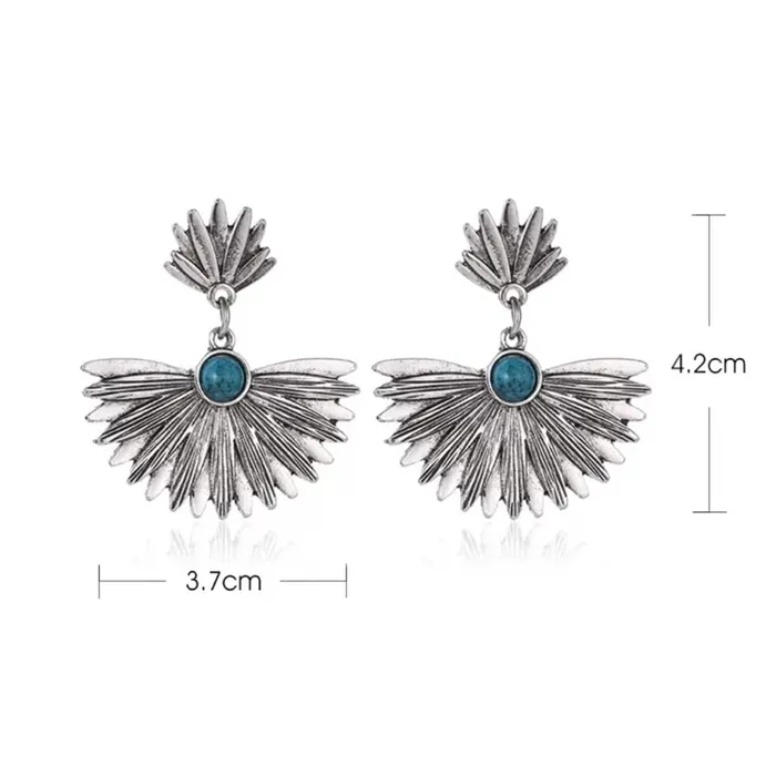 Earrings Yellow Chimes Yellow Chimes Earrings For Women Silver Toned Floral Designed Blue Stone Studded EyeCatching Drop Earrings For Women and Girls