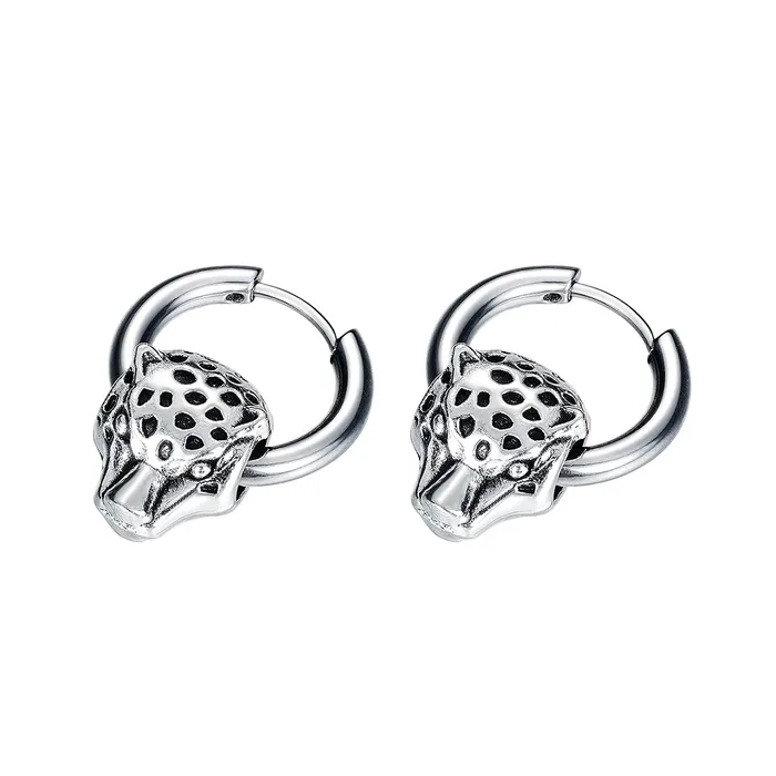 Earrings Yellow Chimes Yellow Chimes Elegant Latest Fashion Stainless Steel Leopard Head Design Silver Hoops Earrings for Men and Women Medium YCFJER421HEADSL Earrings Yellow Chimes Yellow Chimes Elegant Latest Fashion Stainless Steel Leopard Head Design Silver Hoops Earrings for Men and Women Medium YCFJER421HEADSL