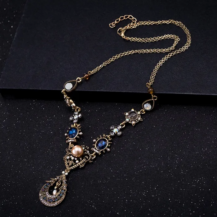Earrings Yellow Chimes Yellow Chimes Indian Fusion Statement Necklace for Women and Girls