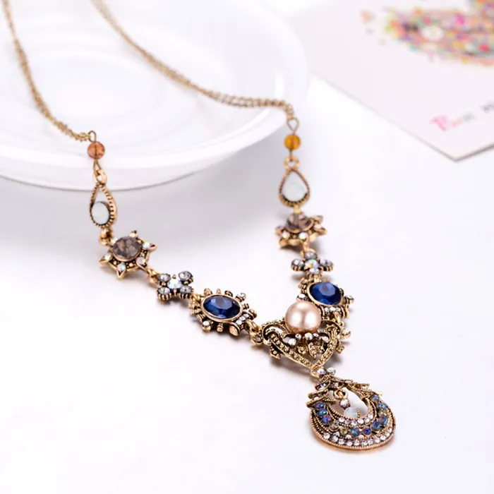 Earrings Yellow Chimes Yellow Chimes Indian Fusion Statement Necklace for Women and Girls
