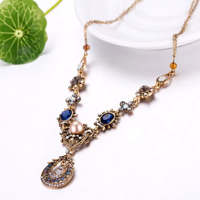 Earrings Yellow Chimes Yellow Chimes Indian Fusion Statement Necklace for Women and Girls