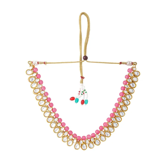 Earrings Yellow Chimes Yellow Chimes Jewellery Set for Women and Girls Traditional Beads Necklace Set for Women Gold Plated Mothi Necklace Set Birthday Gift for girls women Anniversary Gift for Wife