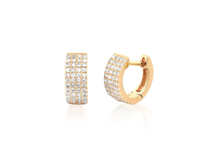 ef collection Earrings Diamond Jumbo Huggie Earring