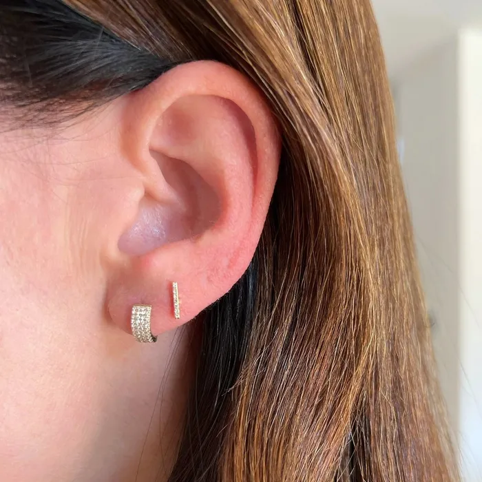 ef collection Earrings Diamond Jumbo Huggie Earring