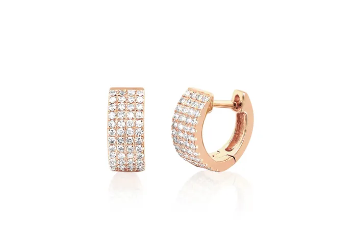 ef collection Earrings Diamond Jumbo Huggie Earring