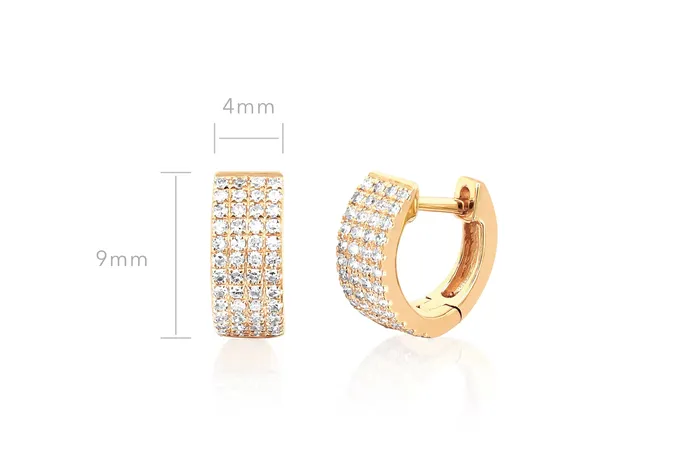 ef collection Earrings Diamond Jumbo Huggie Earring