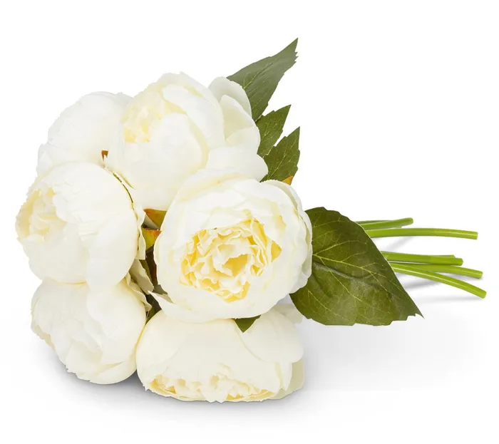 Full Peony Bouquet White Abbott Rings